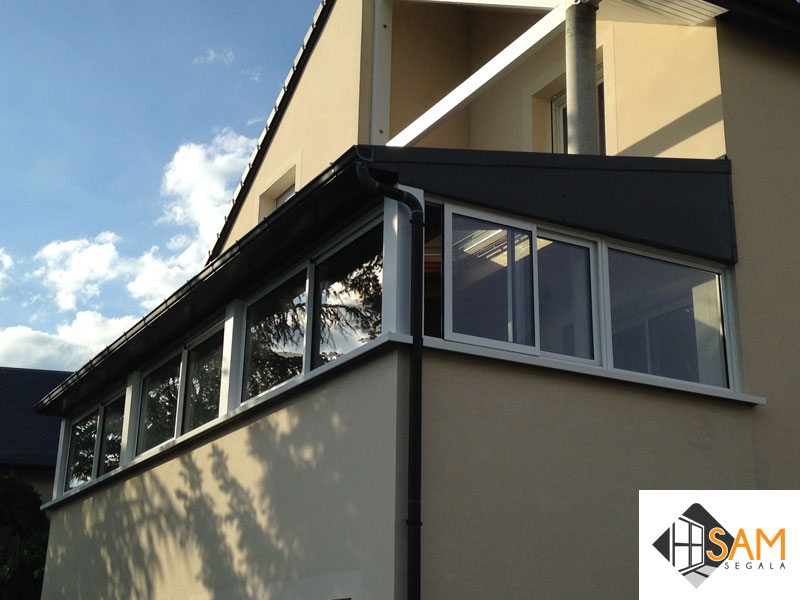 Fermeture loggia avec chassis aluminium