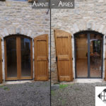 Avant / Après : Porte-fenêtre cintrée en aluminium